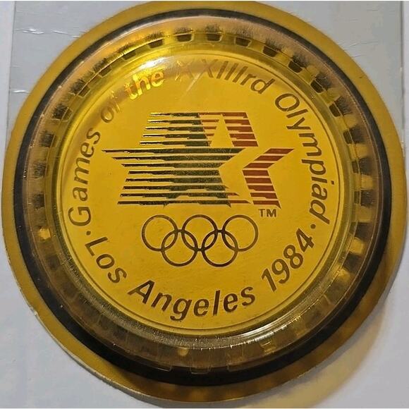 1984 Customs Games of the XXIIIrd Olympiad Los Angeles Metal Car Emblem NOS U294 - Picture 3 of 6
